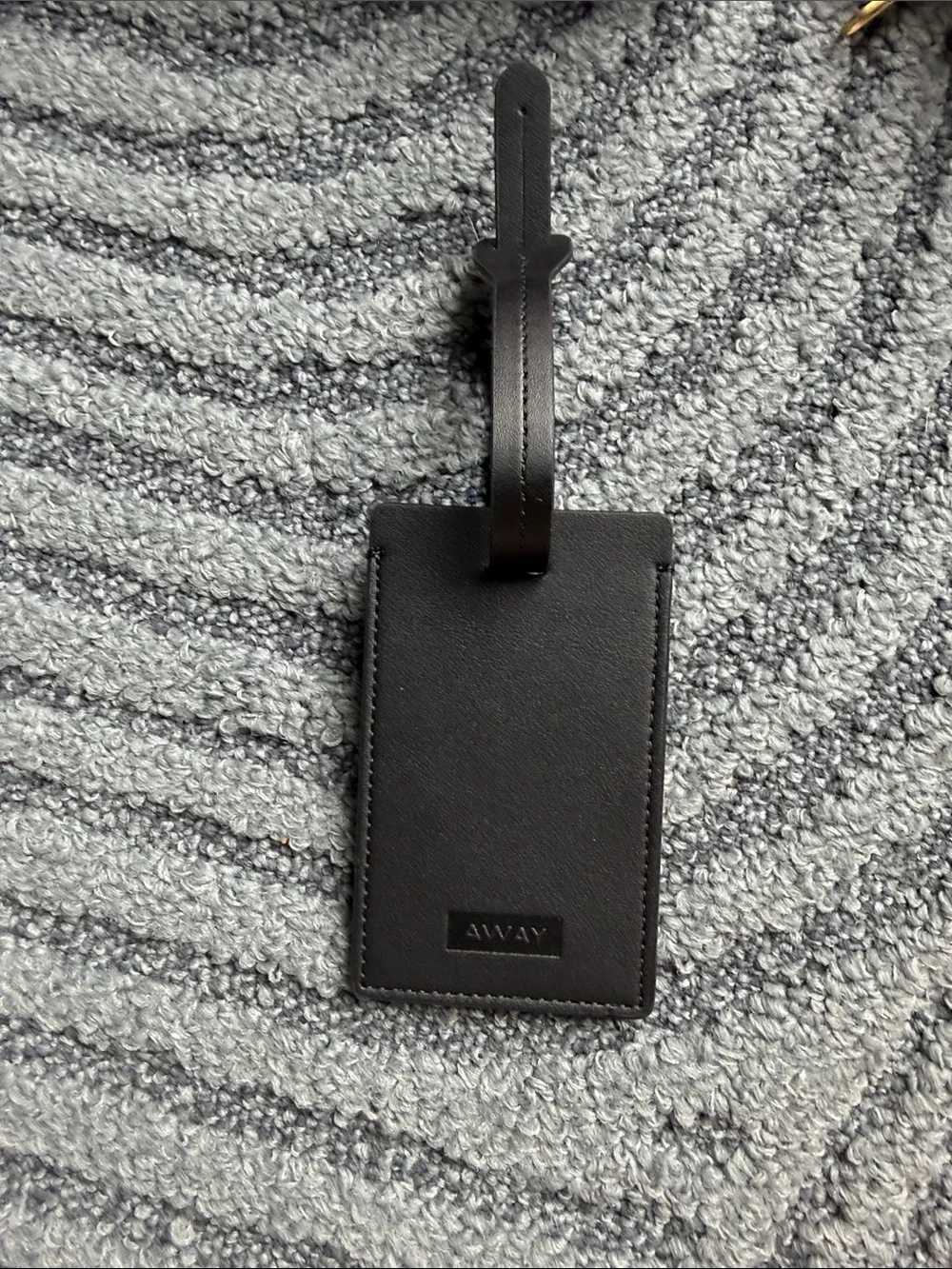 Away Black Leather Luggage Tag